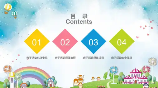 可爱卡通幼儿园小学春季亲子运动会动态ppt