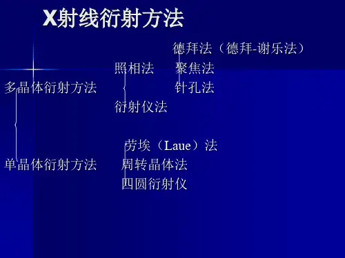 X射线多晶衍射法