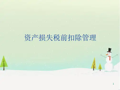 资产损失税前扣除管理