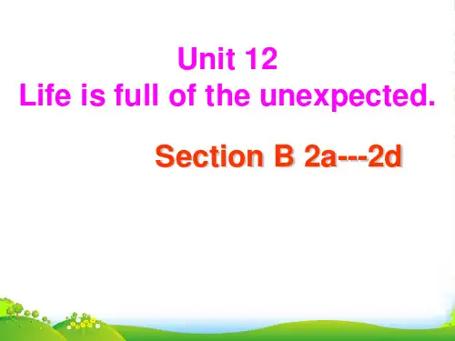 人教版九年级英语全 Unit 12 Section B 2a-2d教学课件 (共25张PPT)