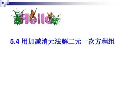 5.4用加减法解二元一次方程组课件1