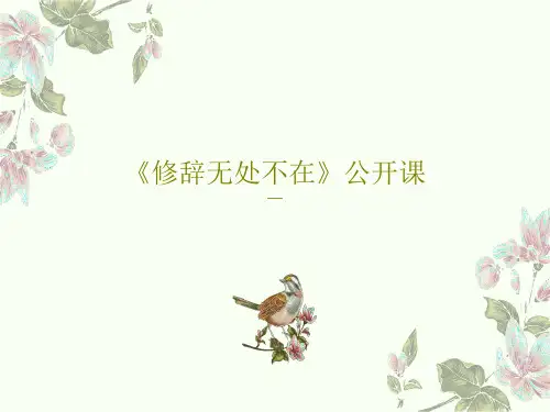 《修辞无处不在》公开课30页PPT