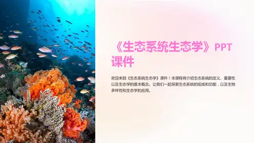 《生态系统生态学》课件