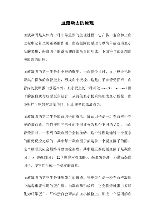血液凝固的原理