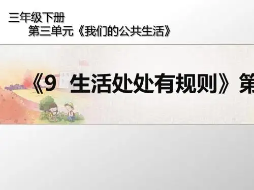 《生活处处有规则》PPT课件第课时人教