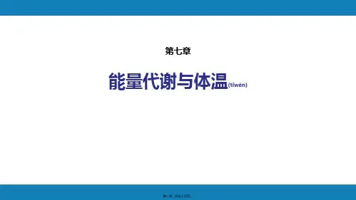 第九版生理学第七章-能量代谢与体温