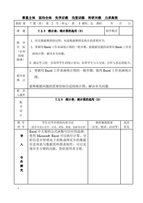 7.2.3统计图的选用