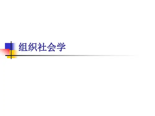 组织社会学1