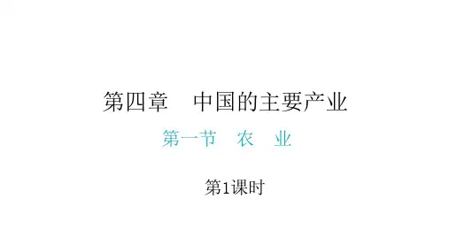 湘教版地理八年级上册 第四章第一节  农业(第1课时)习题课件(共27张PPT)