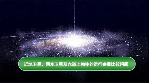 人教版高一物理必修2第六章微课课件—近地卫星、赤道上物体和同步卫星的运行问题 (共6张PPT)