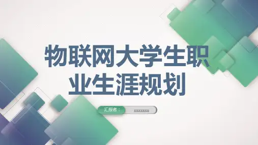 物联网大学生职业生涯规划