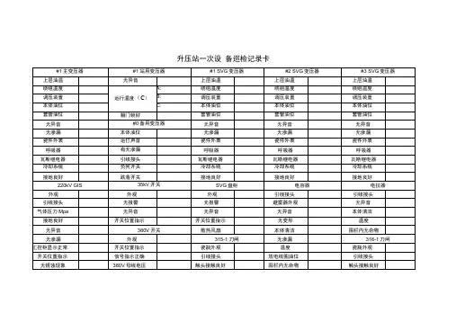 升压站一次设备巡检