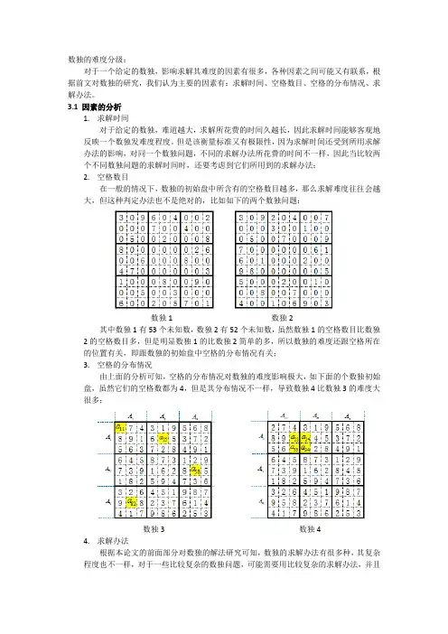 数独的难度分级