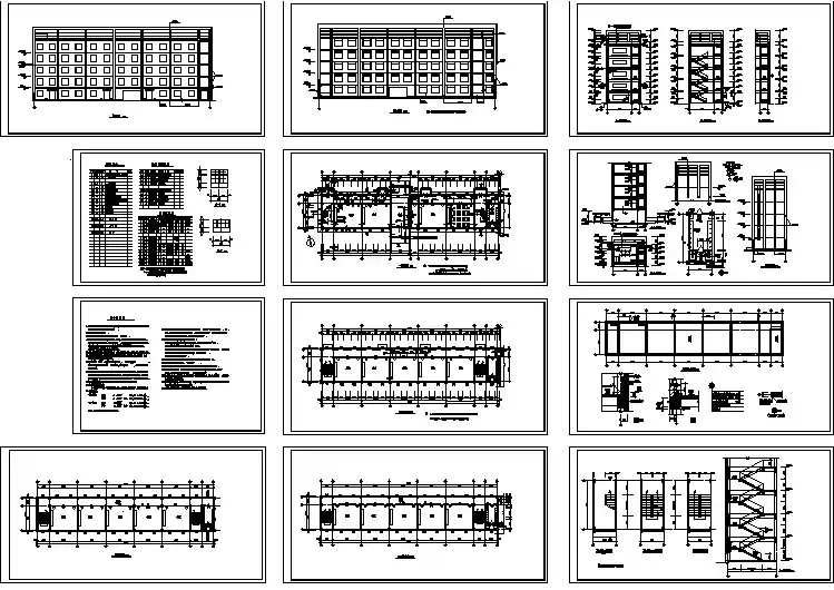 辽宁某中学教学楼全套建筑设计CAD施工图