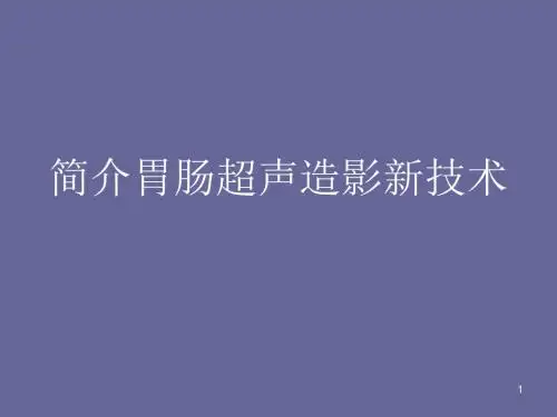 简介胃肠超声ppt课件