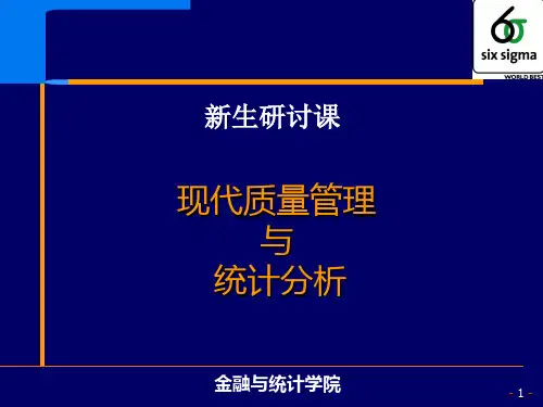 现代质量管理与统计分析 (PPT 110页)