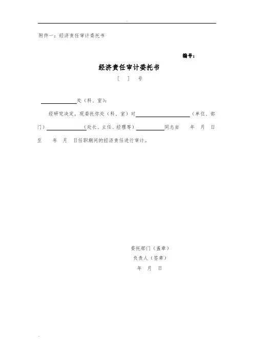 任期经济责任审计工作底稿
