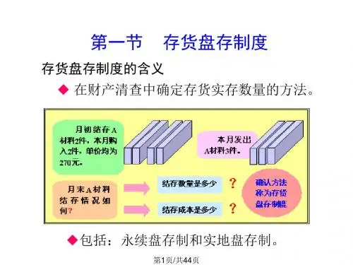 基础会计学8存货盘存制度和财产清查