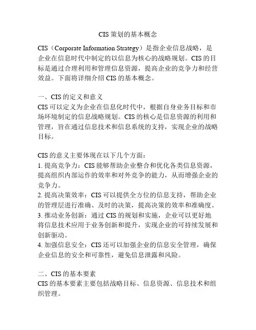 CIS策划的基本概念