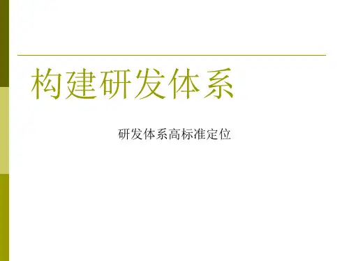 构建企业研发体系