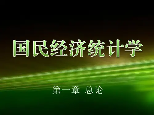 高校电子课件：国民经济统计学