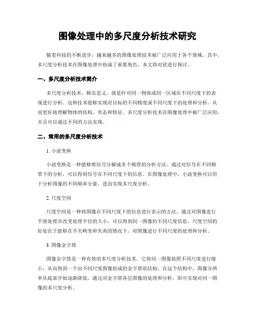 图像处理中的多尺度分析技术研究