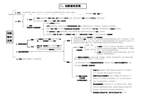 统编部编版九年级上册道德与法治第二课创新驱动发展知识梳理