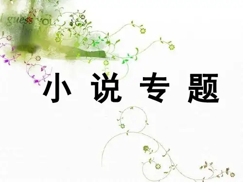 小说人物情节环境ppt课件