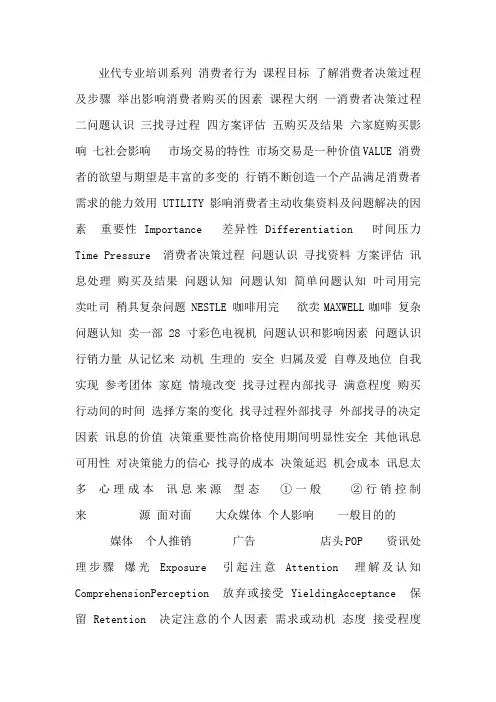 可口可乐公司业代培训全套教程页