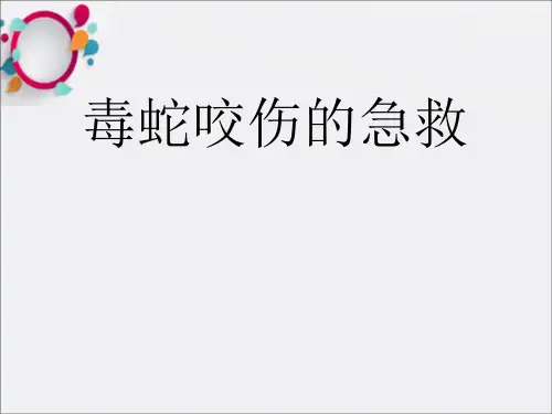 《关于蛇咬伤的急救》PPT课件