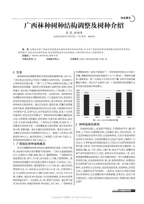 广西林种树种结构调整及树种介绍