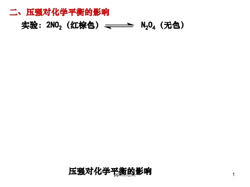 压强对化学平衡的影响ppt课件
