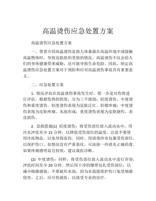 高温烫伤应急处置方案