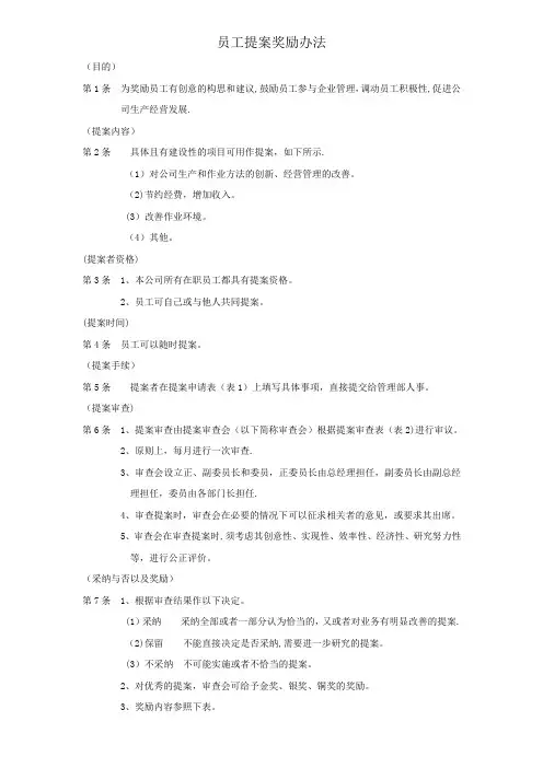 员工提案奖励制度(中文)