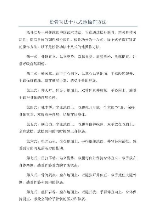 松骨功法十八式地操作方法