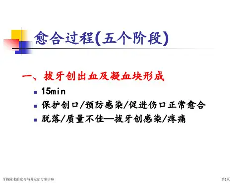 牙拔除术的愈合与并发症专家讲座