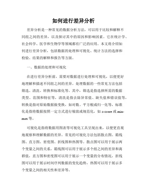 如何进行差异分析