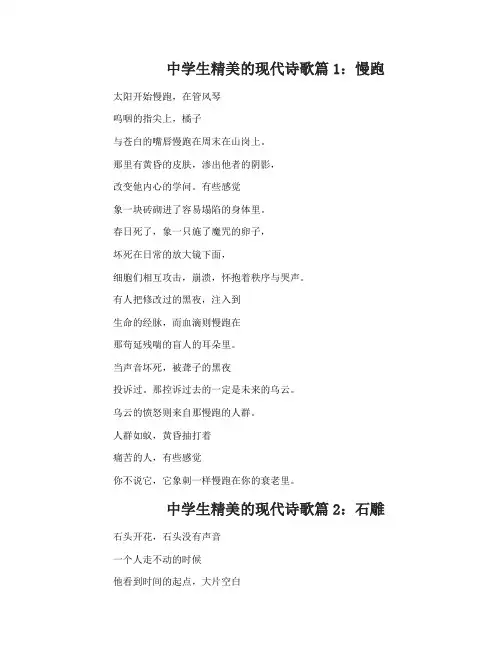 中学生精美的现代诗歌