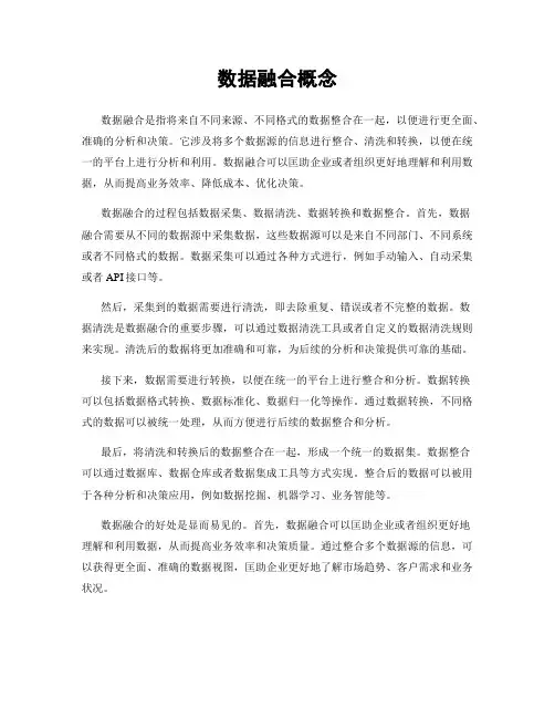 数据融合概念