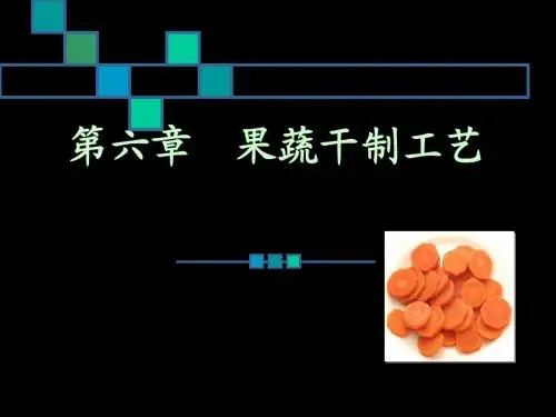 第六章果蔬干制