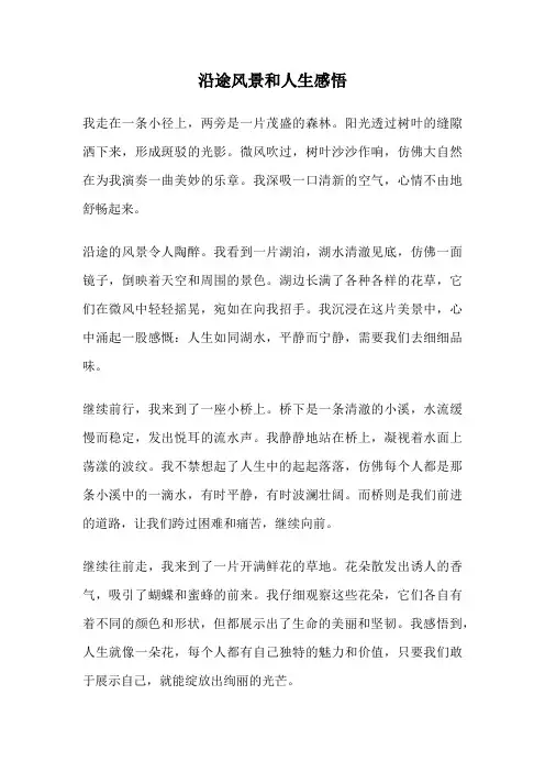 沿途风景和人生感悟