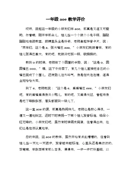 一年级aoe教学评课