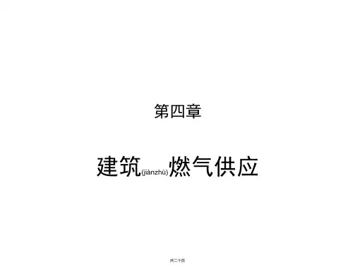 第十九讲 建筑燃气供应