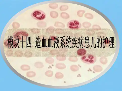 营养性贫血造血特点小儿贫血概述PPT课件
