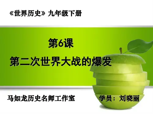 6课第二次世界大战的爆发1PPT课件
