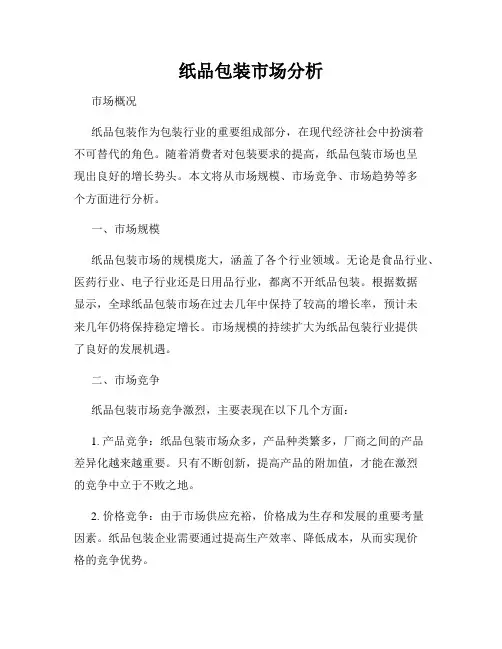纸品包装市场分析