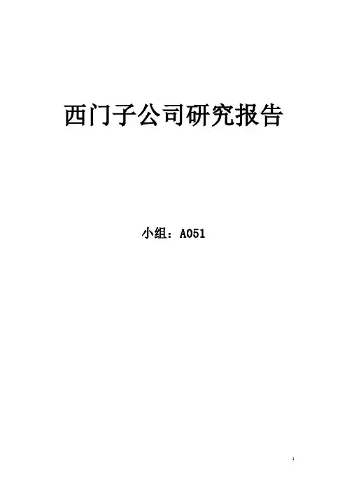 【A051】西门子研究报告