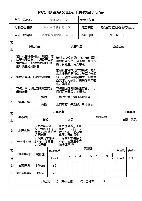 PVC安装(时针式)
