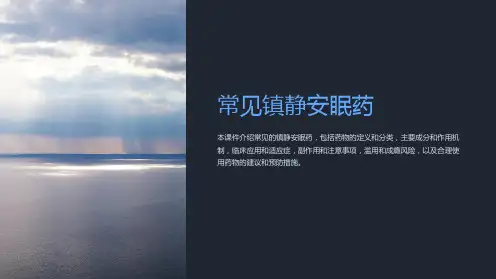 《常见镇静安眠药》课件