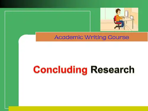Concluding Research